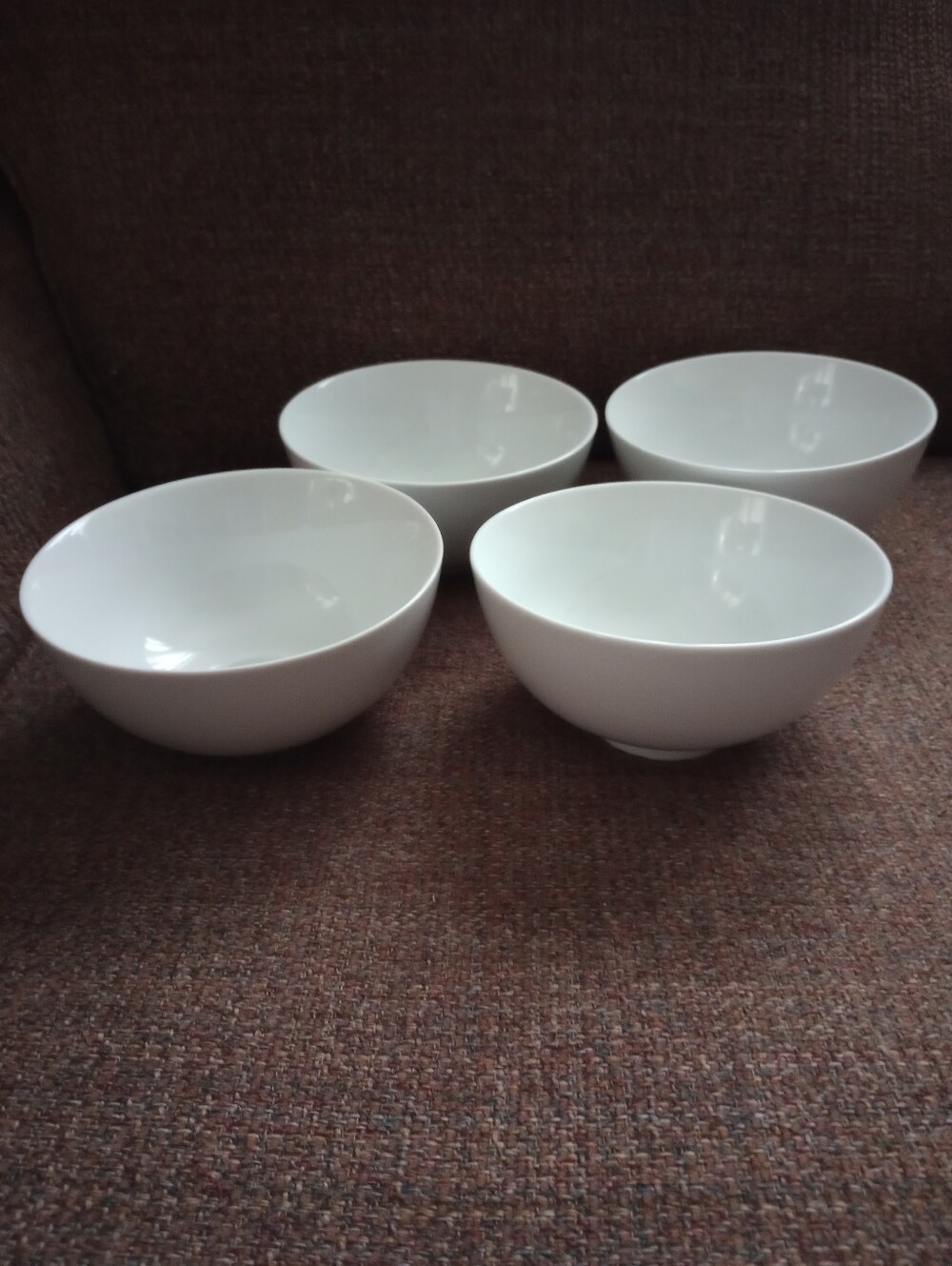 Food Network White Ceramic Round Soup/Cereal Bowls - Set of 4